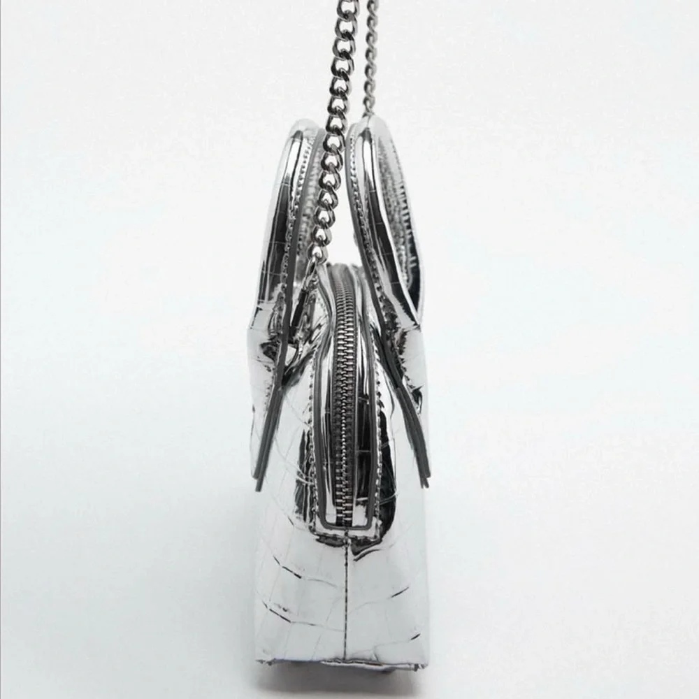Zara Mini Metallic Bag with Detachable Straps - Picture 8 of 8